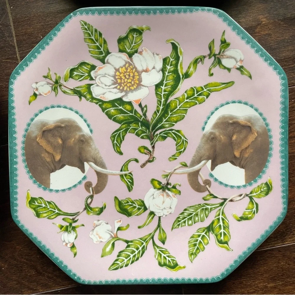 Vintage Anthropologie Lou Rota Nature Table Dessert Plate set of 4